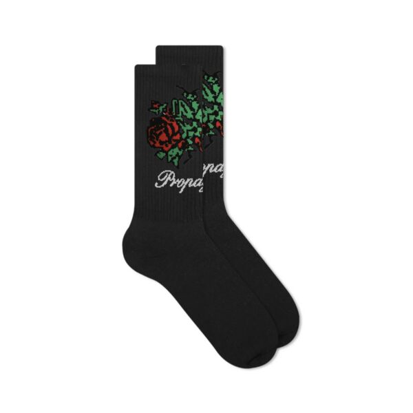Mantis Rose Socks Black Propaganda Clothing Brand Propaganda 