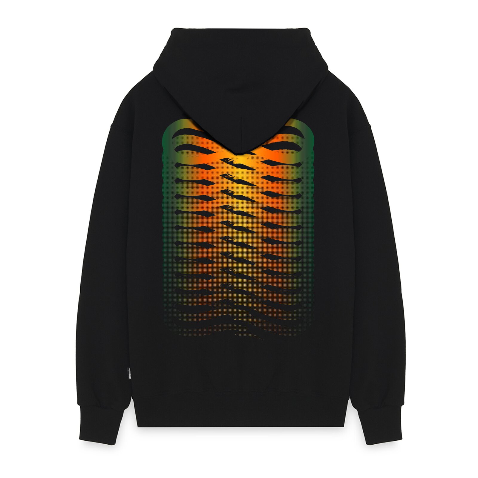 Ribs Gradient Hoodie Black Propaganda Clothing Brand Propaganda Clothing Official Online Store
