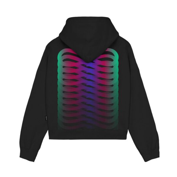 Women Gradient Croptop Hoodie - Black