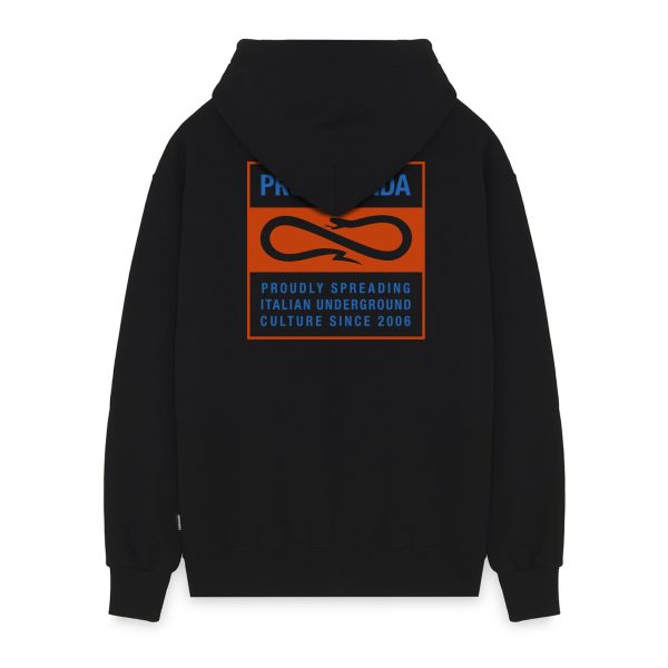 Label Bicolor Hoodie - Black