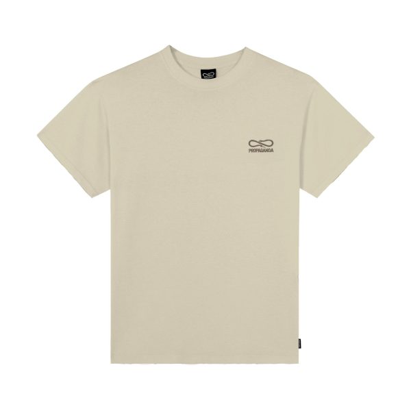 Logo Embroidery Tee - Oyster